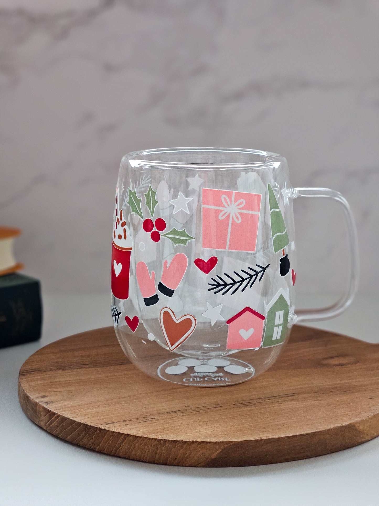 Quantité limitée : Tasse en verre à double paroi Ambiance Hivernale